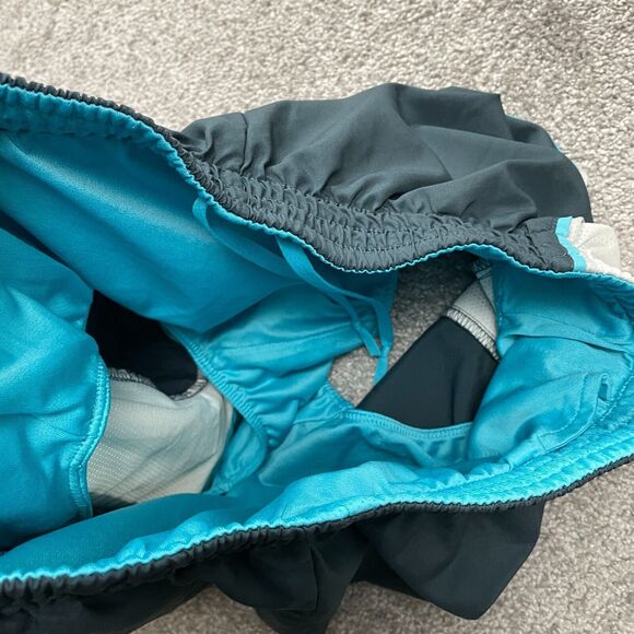 Nike Dri-Fit Active Shorts Women Medium Blue Elastic Waist Athletic Running 30x4 - Picture 12 of 14